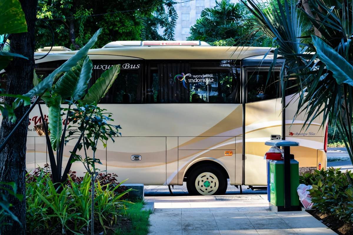 A group vehicle suited for large extended family travel in Bandung