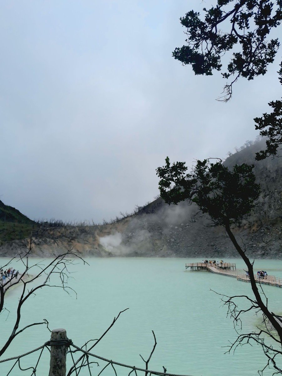 Kawah Putih crater lake near Bandung, one of the region's most-visited attractions